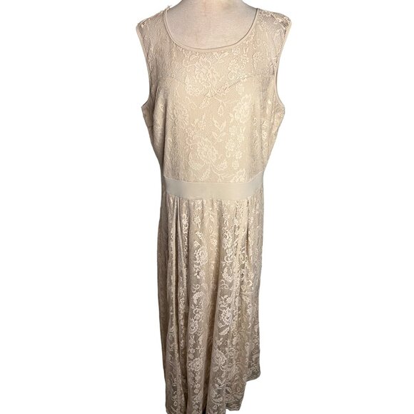 Candlelight women’s 2X Maxi Formal Lace Ivory Mother of the Bride - Picture 1 of 12